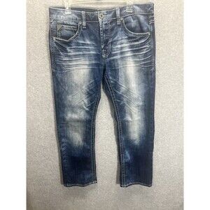 Buckle Salvage Jeans Mens Size 32S Mayhem Straight Regular Fit Dark wash